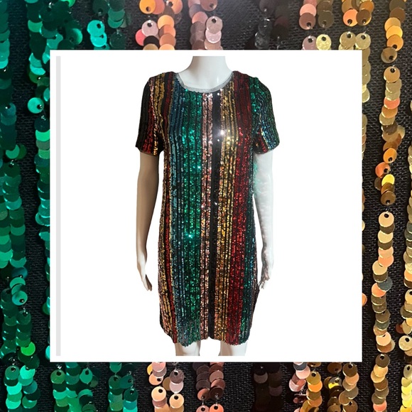 Miami Vibrant Sequin Dress - Picture 1 of 12